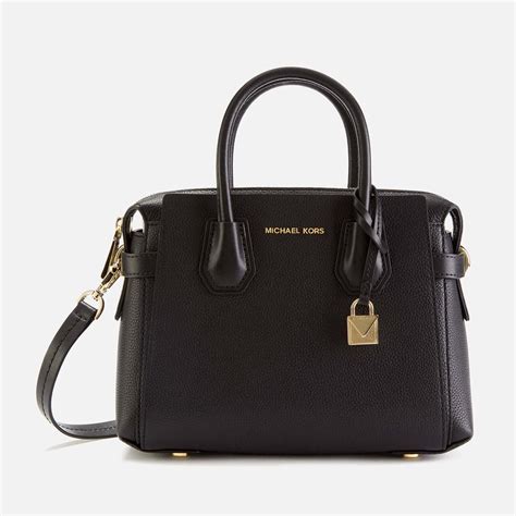 michael kors mercer satchel black|Michael Kors mercer belted satchel.